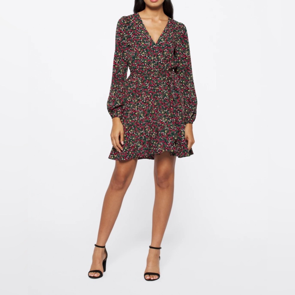 Nine Britton Kari Long Sleeve Wrap Dress